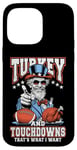 Coque pour iPhone 14 Pro Max Turquie & Touchdowns Ballon de football amusant pour Thanksgiving Uncle Sam