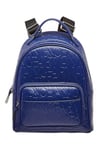 Armani Exchange Sangles réglables, Logo All Orver, Double Fermeture éclair, Sac à Dos Femme, Blue Speed-Blue Speed, Taille Unique