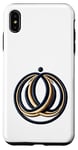 Coque pour iPhone XS Max Design abstrait bleu marine et doré