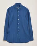 100Hands Garment Washed Denim Linen Shirt Mid Blue