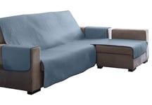 Estoralis AVA Housse de Chaise Longue rembourrée Design Moderne Bleu Ciel 240 cm accoudoir Droit Taille Tissu 240 x 255 cm