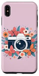Coque pour iPhone XS Max Appareil photo floral mignon photographe amateur de photographie