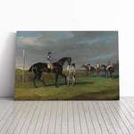 Big Box Art Canvas Print Wall Art John Frederick Herring Sr Horse Racing | Mounted & Stretched Box Frame Picture | Home Decor for Kitchen, Living Room, Bedroom, Hallway, Multi-Colour, 24x16 Inch