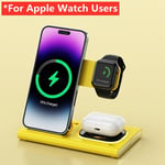 For Apple Watch Support de chargeur sans fil pour iPhone 14, 13, 12, 11, Samsung S22, S21, Galaxy Watch 5, 4, bourgeons actifs, charge rapide, station S6, 3 en 1 ""Nipseyteko