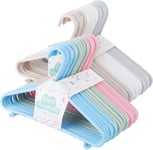 36 Pack 6 Colors Plastic Nursery Hangers, Ultra Space Saving Baby Coat Hangers,