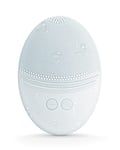 EZBASICS Brosse de nettoyage du visage en silicone souple ultra hygiénique Brosse pour le visage vibrante Pour un nettoyage en profondeur Peeling doux et massage Charge inductive Gris Clair