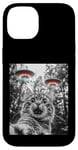 Coque pour iPhone 14 Maine Coon Cat Selfie avec Alien OVNI Homme, Femme, Enfant