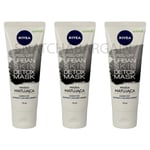 3 x NIVEA PEEL OFF URBAN SKIN DETOX MASK BLACK RICE & GREEN TEA EXTRACT 75ml