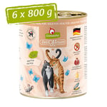 GranataPet Delicatessen - Lot de 6 boîtes de 800 g de Nourriture Humide pour Chats - sans céréales et sans Sucre - À Haute teneur en Viande et huiles de qualité supérieure