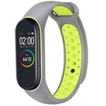 Bracelet Xiaomi Mi Band 4,Xiaomi Mi Band 3 iMOSHION® Siliconen sport bandje met inkliksysteem ronde drukknoop Gris