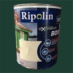 RIPOLIN - Peinture pour Bois Intérieur/Extérieur - Sans Sous-couche Ultra-couvrant - Résiste aux Intempéries, UV et Chocs - Protège et Magnifie - Lessivable - Satin - 0,5L - Vert Basque