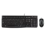 Logitech MK120 Wired Keyboard and Mouse Desktop Kit, USB, Low Profile