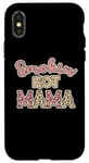 Coque pour iPhone X/XS Retro Smoking Hot Mama Cheetah Rose Blush Sexy Mom