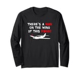 Funny Man on Wings of Plane Movie Quote Vintage Long Sleeve T-Shirt