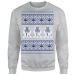 Star Wars R2D2 Christmas Knit Grey Christmas Jumper - S