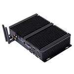 HUNSN Fanless Industrial Computer, IPC, Mini PC, Windows 11 Or Linux Ubuntu, I7 1165G7 1185G7, IM03, VGA, HDMI, LAN, 2 x COM RS232, 3 x USB2.0, 4 x USB3.0, Support WOL, 16G RAM, 256G SSD, 1TB HDD