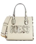 GUESS Silvana 2 Compartment Tote, Mini Transport, Sac à bandoulière Femmes, Naturel, Taille Unique