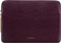 Housse Compatible Avec Macbook Air 15 Pouces M3 M2 2024-2023 Et Macbook Pro 14 Pouces M4, Pochette En Cuir Pu, Coque Pour Mac, Marron Baie