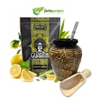 Guarani Mint Lemon Yerba Mate Tea Set Strong Drink Mate Tea Complete Set