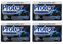 4 x Protex Men Active Charcoal Soap Bar Anti Bacteria Bath Deep Healthy Skin 60g