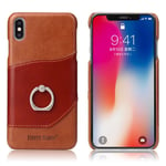 FIERRE SHANN iPhone Xs Max läderfodral i koskinn - Brun