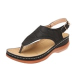 Dam Sandaler Mjuk Botten Kilar Skor Dam Sommar Sandaler Med Black 36