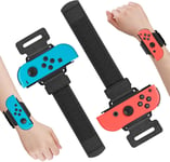 Lot De 2 Bracelets Compatible Avec Switch Just Dance 2025 2024 2023 2022,Band Compatible Avec Joycon, Sangles De Poignet Poignées Compatible Avec Nintendo Switch &oled Model(Noir)