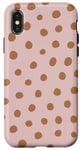 Coque pour iPhone X/XS Rose Dots Boho Minimaliste