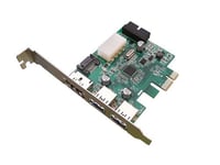 KALEA-INFORMATIQUE Carte contrôleur PCI Express PCIe vers USB 3.0 et POWER OVER ESATA. 2 + 2 PORTS USB3 et 1 PORT POeSATA avec Chipset NEC