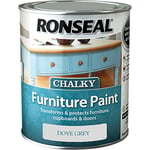 Ronseal RSLCFPDG750 750 ml Chalky Furniture Paint - Dove Grey