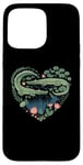 iPhone 15 Pro Max Cute Alligator Heart Crocodile Gator for Kids Case