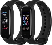 Xiaomi Mi Band 5/6:n kanssa yhteensopiva hihna, klassinen ja värikäs pehmeä silikonikorvausrannekoru Amazfit Band 5:lle.