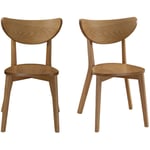 Miliboo - Chaises scandinaves bois clair (lot de 2) leena