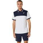 ASICS Court Polo Tennis T-shirt Herre - Hvit - str. 2XL