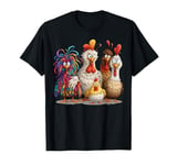 Chicken Art Crazy Chicken Gifts For Men Women Kid Boy Family T-Shirt