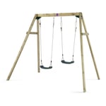 Plum Wooden Double Swing Set
