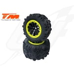 [FR] Team Magic Gomme - Monster Truck - Mounted - E6 7.1'' Size - Yellow Ring (2