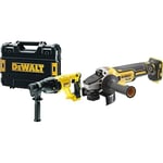 DEWALT - Perforateur-Burineur SDS-PLUS Brushless 2.6J 18V - DCH133NT-XJ - Sans Fil & Meuleuse Brushless XR 18V 5Ah Li-Ion - Meuleuse Électrique sans Fil avec Coffret TSTAK