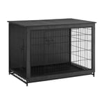 Feandrea - Cage pour Chiens, Table d'Appoint, Niche Moderne pour Chiens jusqu'à 36 kg, Cage pour Chiots, Plateau Amovible, Maisonnette pour Animaux,