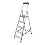 Escabeau Pro HAILO - 5 marches antidérapantes - Tablette porte-outils - Charge 150kg - Hauteur 2m91 max