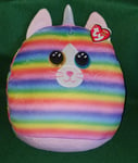 BNWT! TY - THE SQUISH-A-BOOS COLLECTION - HEATHER CAT/UNICORN PLUSH CUSHION 10"