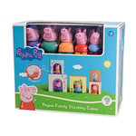 Peppa Pig Lot de 5 Cubes empilables et 5 Figurines Peppa Pig 2 Jouets en 1 (Deqube 921D00064)