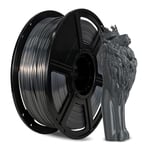 Filament soie pour imprimante 3D - 1,75 mm - Bobine de 1 kg - Précision dimensionnelle +/- 0,02 mm - Pour imprimante 3D FDM - Structure soie et ultra haute brillance (gris)