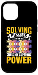 Coque pour iPhone 12/12 Pro Résoudre Des Énigmes Est Mon Super Pouvoir Jeu Puzzler