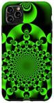 Coque pour iPhone 11 Pro Max Art Abstrait Fractal Vert Fascinant