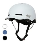 Westt Urban Casque vélo Urbain Homme Femme Enfants, Casque de Skate BMX avec lumière Respirante, 58-60cm