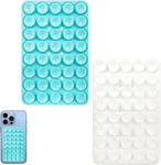 Lot De 2 Coques De Telephone Portable A Ventouse En Silicone Pour Telephone Portable-Support Amovible En Silicone