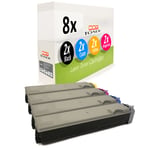 8x MWT Toner replaces Kyocera TK-520C TK-520K TK-520M TK-520Y