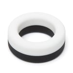 Lovehoney Cock Ring - Extra Thick Soft Silicone Penis Ring - Snug & Comfortable Adult Sex Toy Gifts for Men and Couples - Waterproof - Black/White