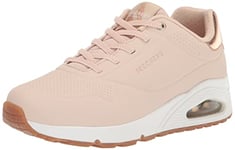 Skechers Women's Uno - Shimmer Away Sneaker, Natural, 2 UK